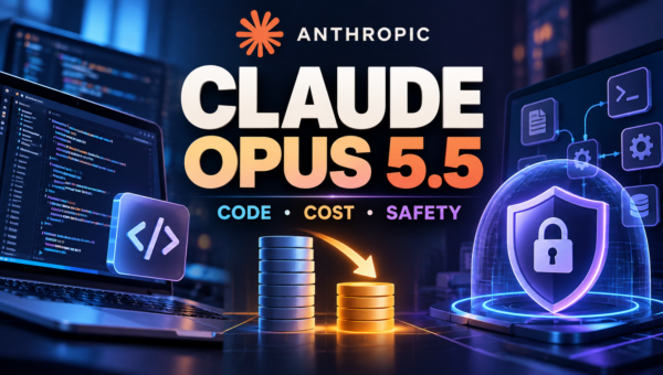 Claude Opus 5.5 coding, cost and safety changes featuring Anthropic branding