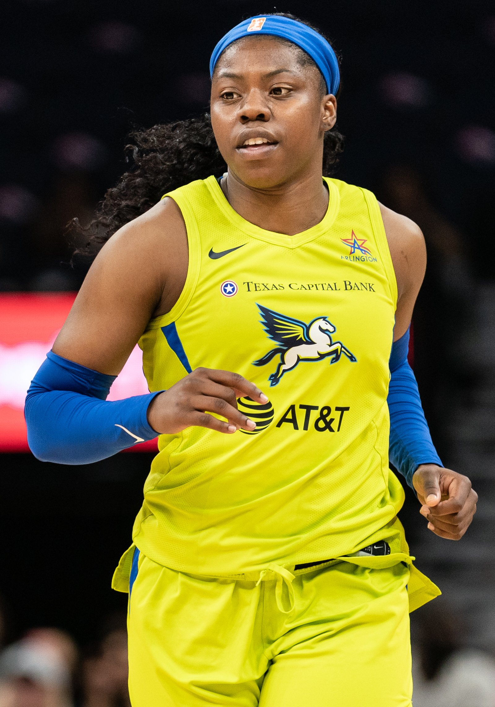 Arike Ogunbowale of Dallas in a 2019 WNBA game, pictured for the Valkyries vs Wings recap