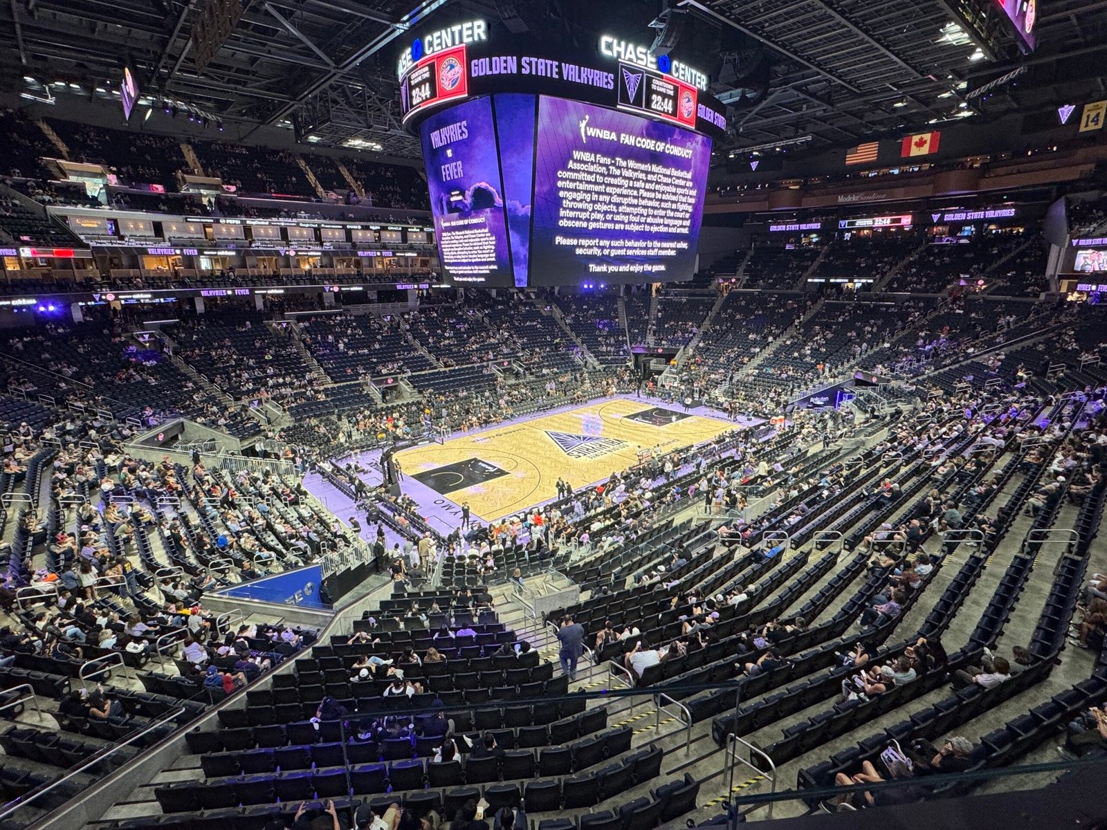 Golden State Valkyries basketball game at Chase Center in San Francisco